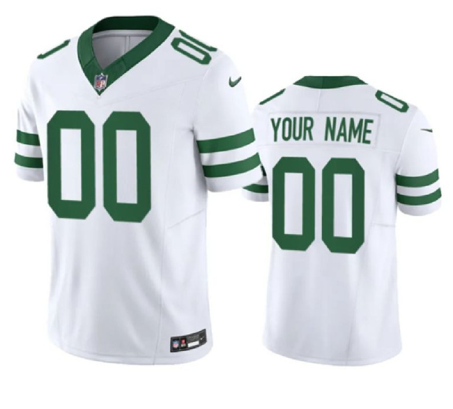 Youth New York Jets Active Player Custom White F.U.S.E. Throwback Vapor Untouchable Limited Football Stitched Jersey